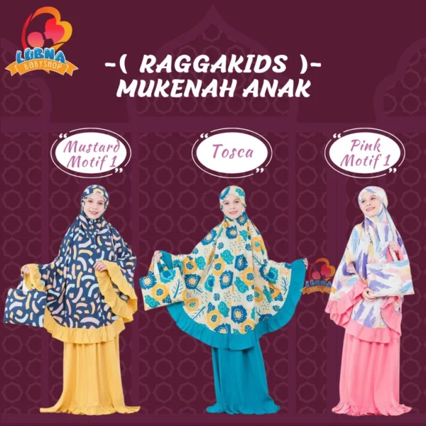 Raggakids Mukenah Anak Bahan Rayon Premium - Gambar 3