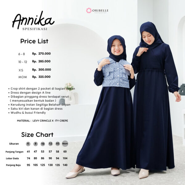 Gamis One Set Annika By Oribelle - Gambar 5