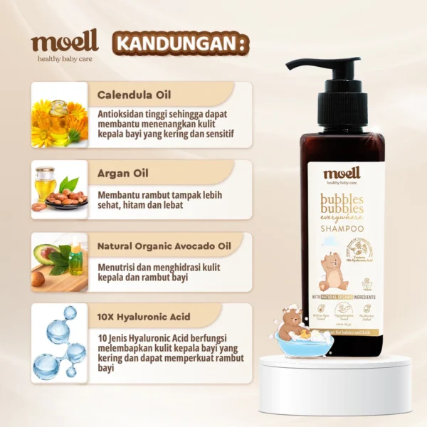 Moell Shampoo Bayi 185ml - Gambar 3