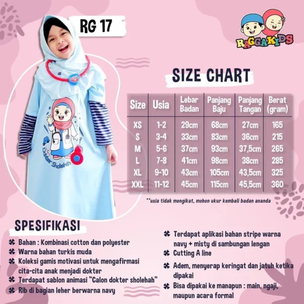 Raggakids Gamis Anak RG 17 - Gambar 2