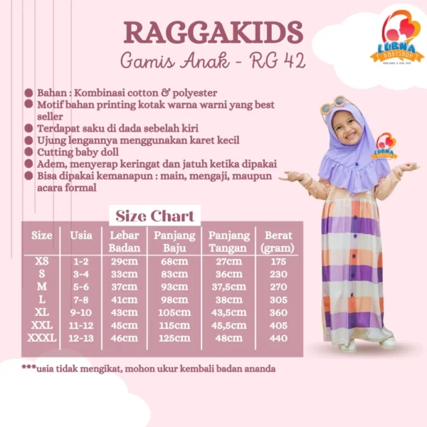 Raggakids Gamis Anak RG 42 - Gambar 3