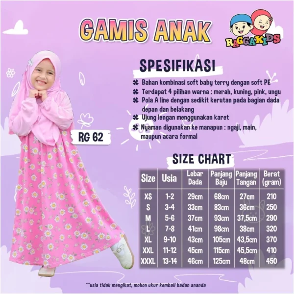 Gamis Anak Raggakids RG 62 - Gambar 2