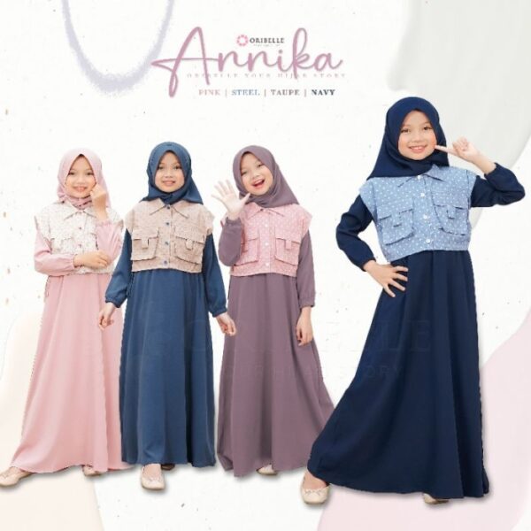 Gamis One Set Annika By Oribelle - Gambar 2