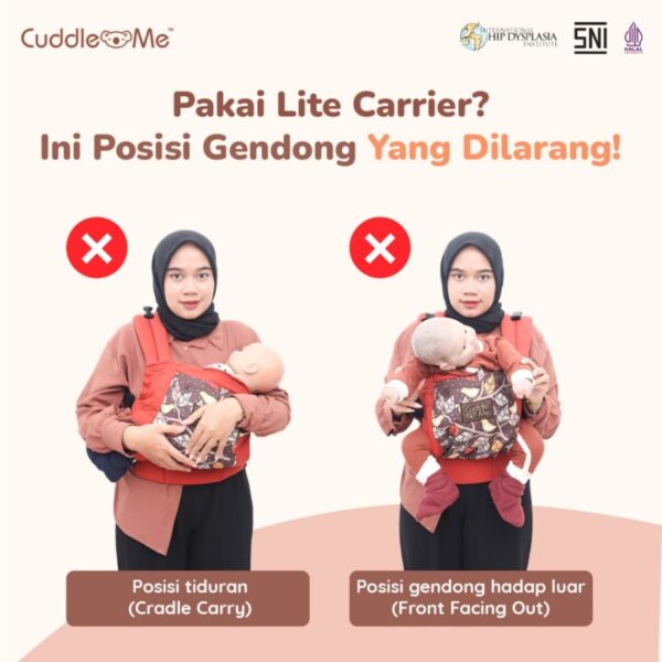 CuddleMe Lite Carrier Solid - Gambar 5