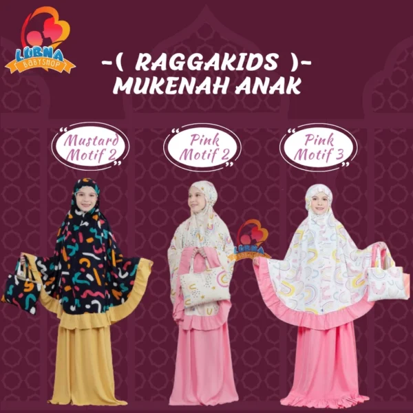 Raggakids Mukenah Anak Bahan Rayon Premium - Gambar 4