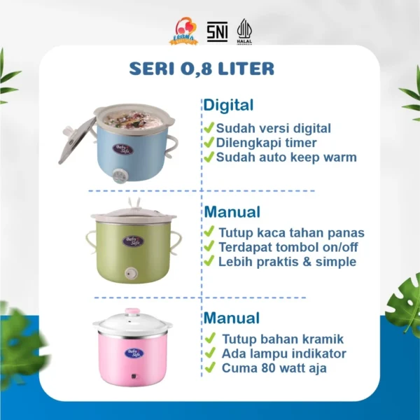 Baby Safe Slow Cooker Alat Masak Menghangatkan Makanan MPASI - Gambar 3