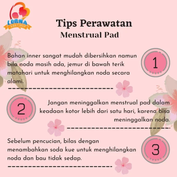 GG Menstrual Pad Menstrual Pads Menspad Pembalut Kain Cuci Ulang Size Pantyliner Day dan Overnight - Gambar 7