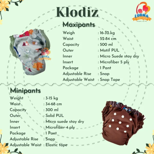 Klodiz Maxipant (16-32 Kg) - Random - Gambar 3